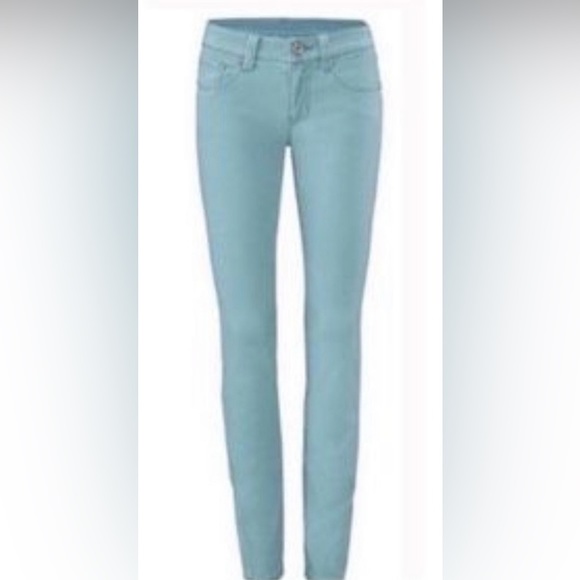 cabi colored teal denim jeans pants curvy skinny women’s 6 29x31 Excellent EUC - Picture 3 of 6